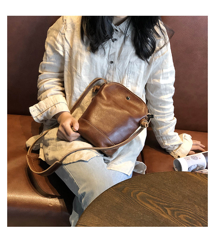 Women’s Small Crossbody Leather Purse with Adjustable Strap