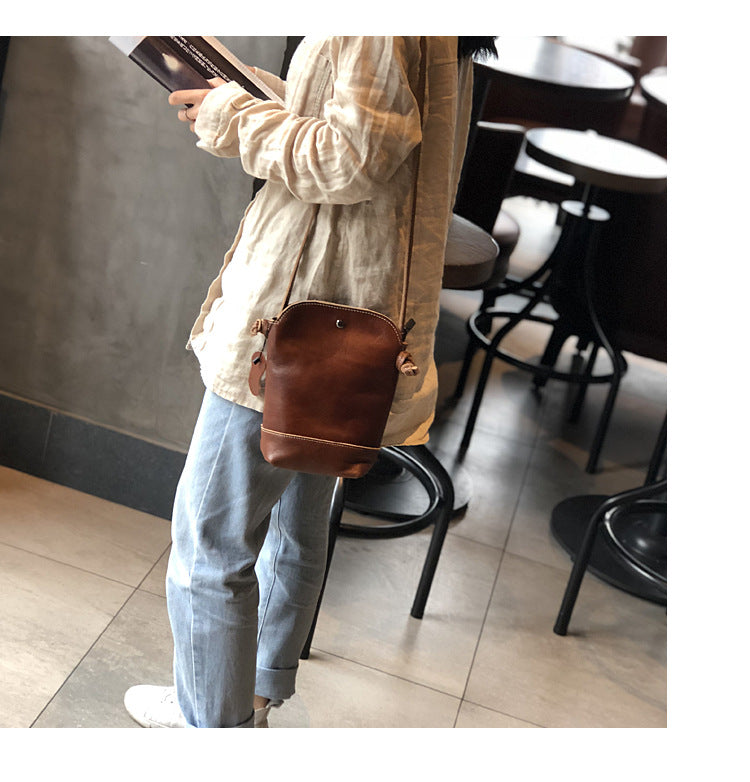 Women’s Small Crossbody Leather Purse with Adjustable Strap