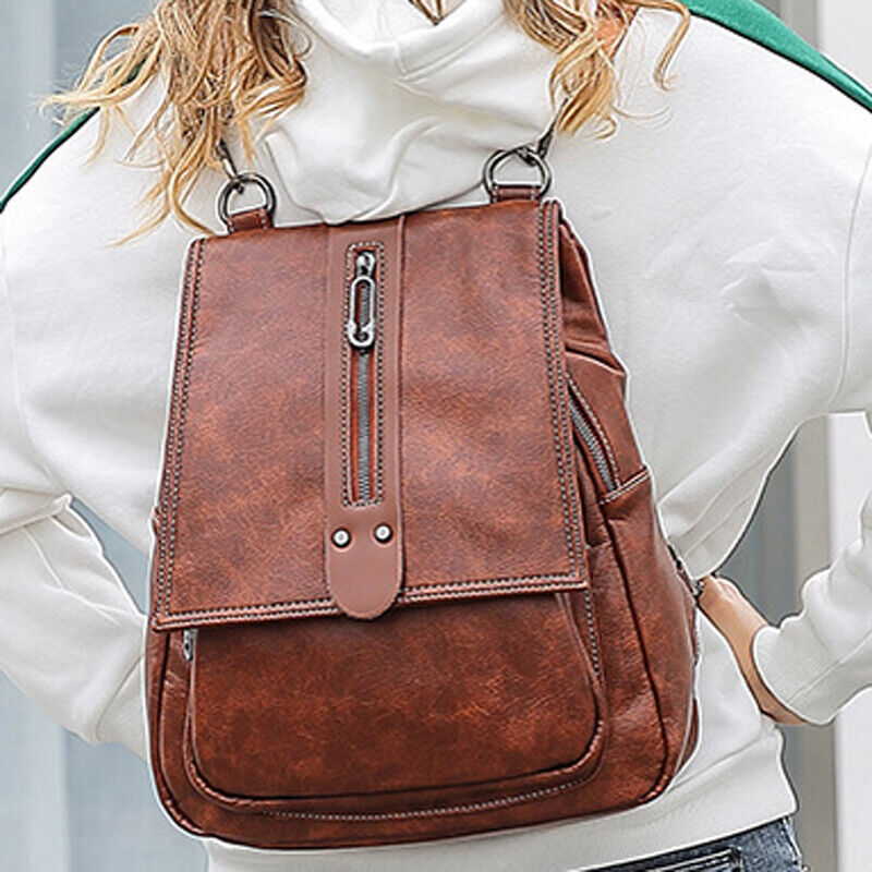 Genuine leather backpack for women