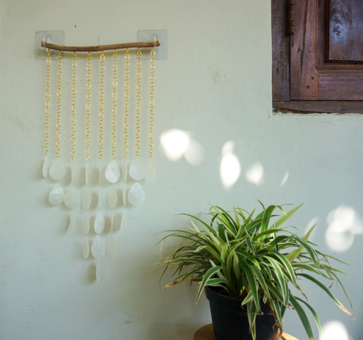 Water Drop white capiz shell wall urban decor