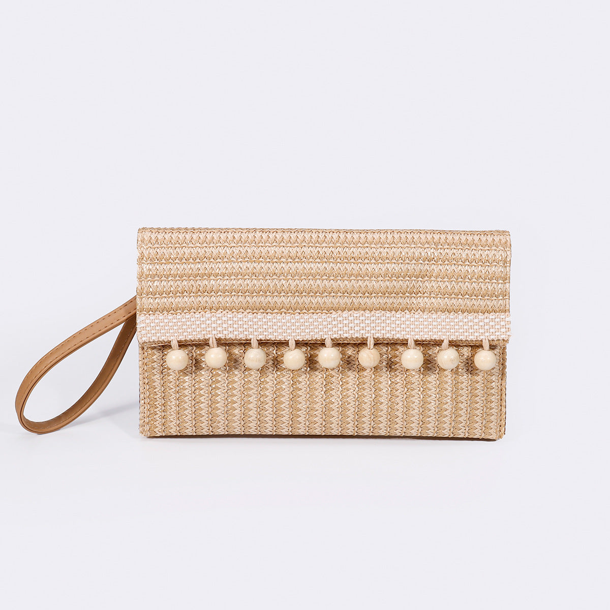 straw summer clutch purse