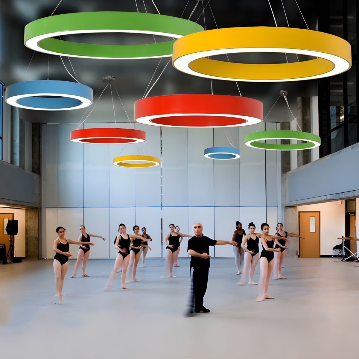 Modern Circular LED Pendant Light Ceiling Chandelier