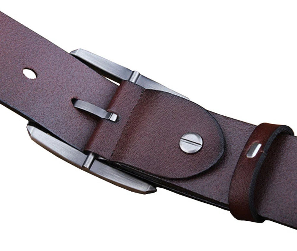 Real Cowhide Men’s Leather Belt Office to Casual
