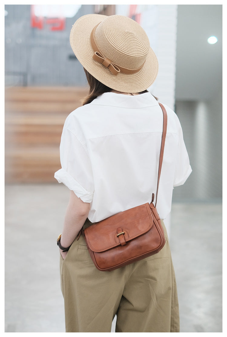 genuine leather women crossbody sling bag