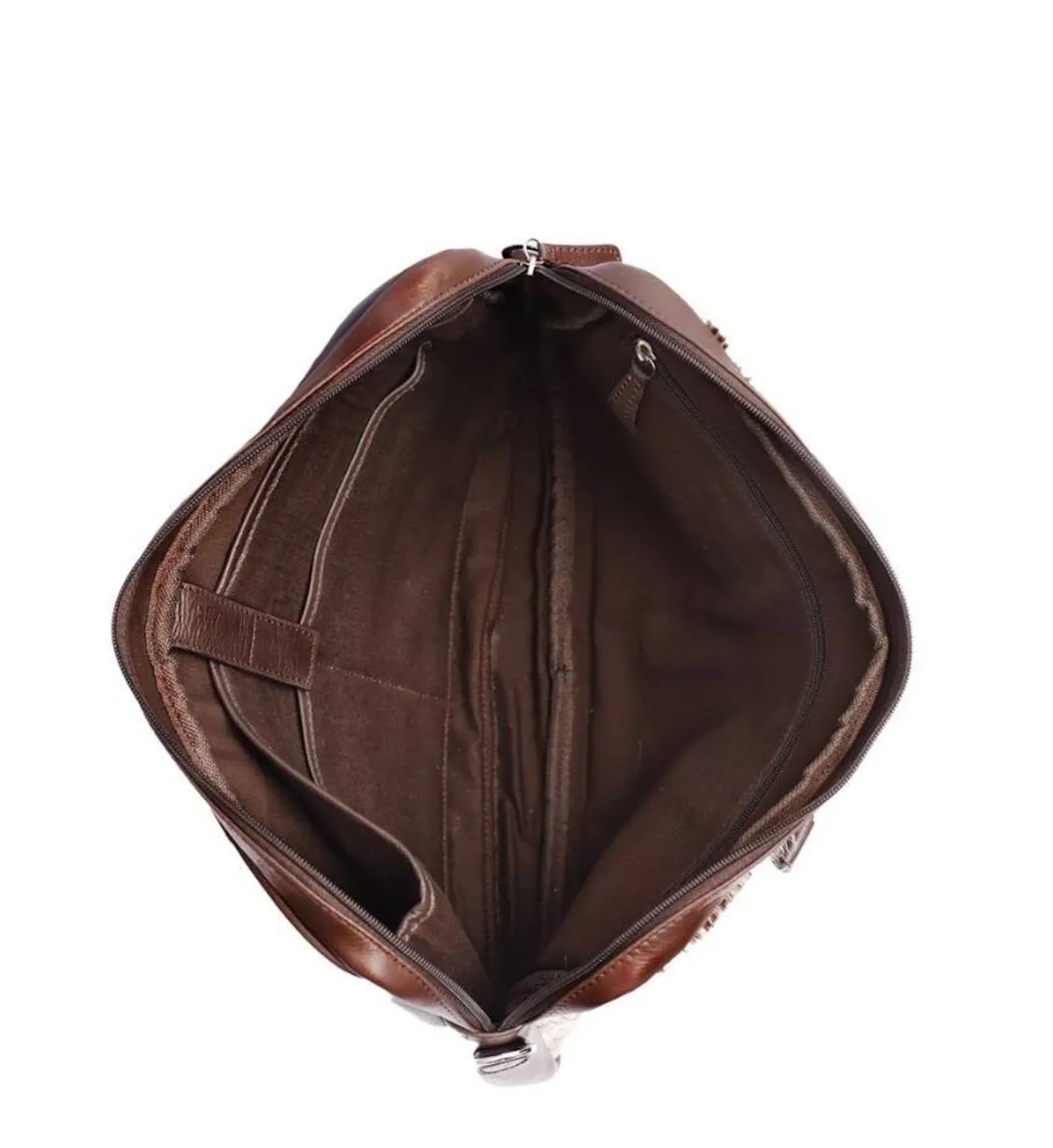 Real Natural Hair On Cowhide Laptop Bag