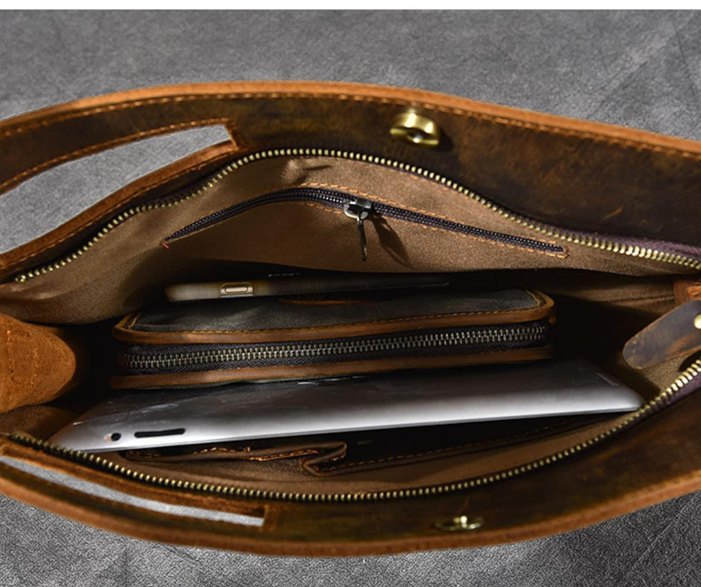 Real Cowhide leather messenger bag