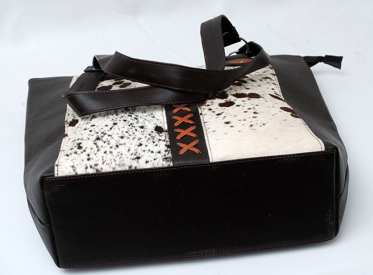 Cowhide Tote Bag with Hair On Hide