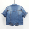 Women’s Short Sleeve Cropped Denim Summer Jacket