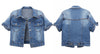 Women’s Short Sleeve Cropped Denim Summer Jacket