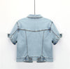 Women’s Short Sleeve Cropped Denim Summer Jacket