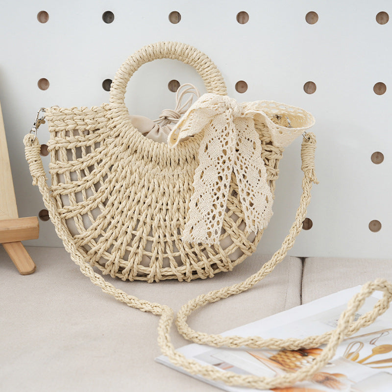 Beach Straw Crossbody Bag Summer Purse