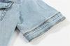 Women’s Short Sleeve Cropped Denim Summer Jacket