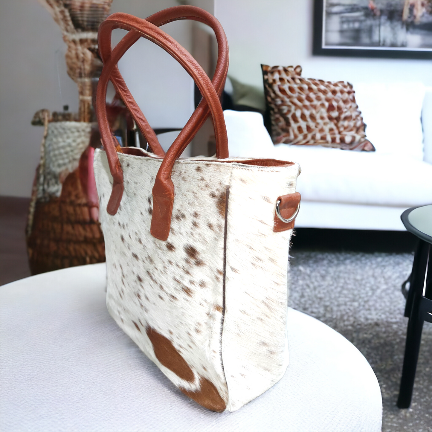 Chic Cowhide Fur Tote Bag