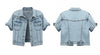Women’s Short Sleeve Cropped Denim Summer Jacket