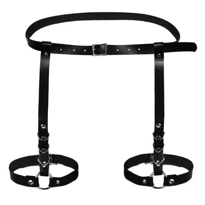 Adjustable Leather Leg Garter Belt Punk Harness