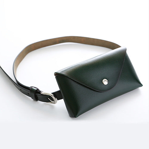 Genuine leather waist bag for women