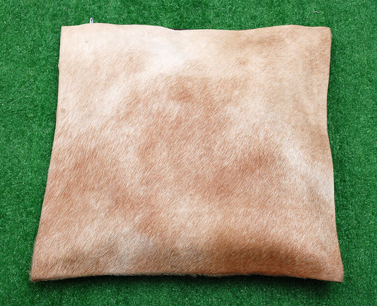 Light Beige Cowhide Pillow Cover