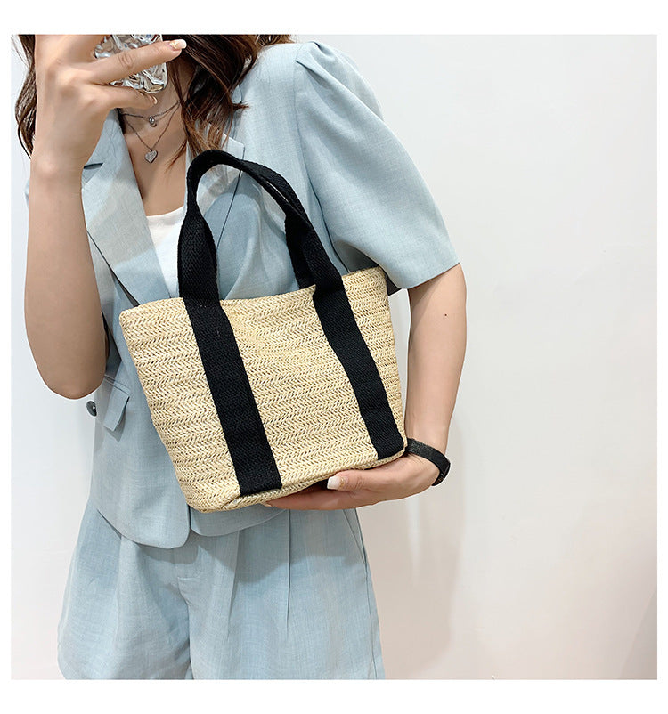 women small woven beach summer bag