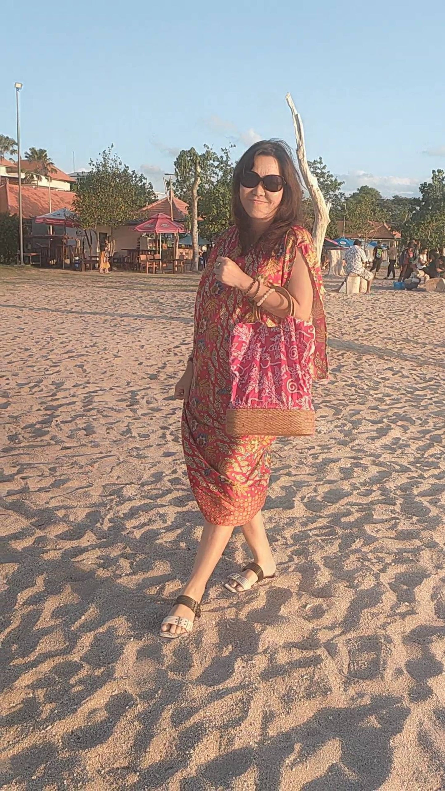 Motif Batik Handmade Rattan Bag