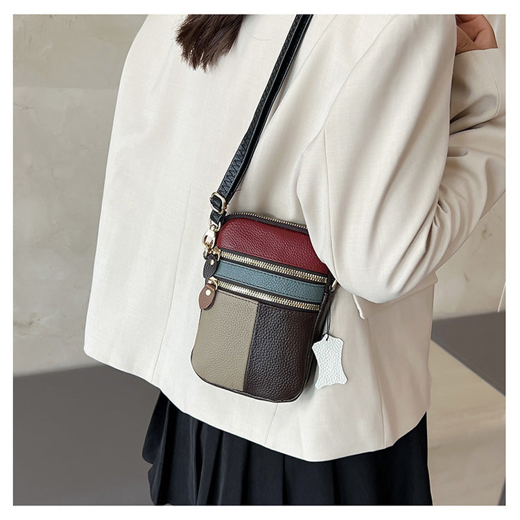 Leather Small Crossbody Bag for Women