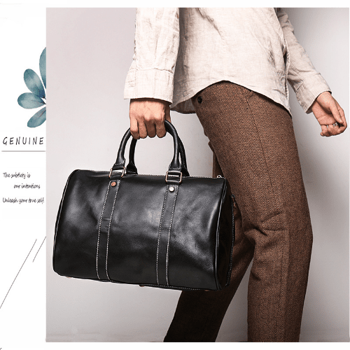 Vintage Men’s Leather Duffel Bag Business & Travel Bag