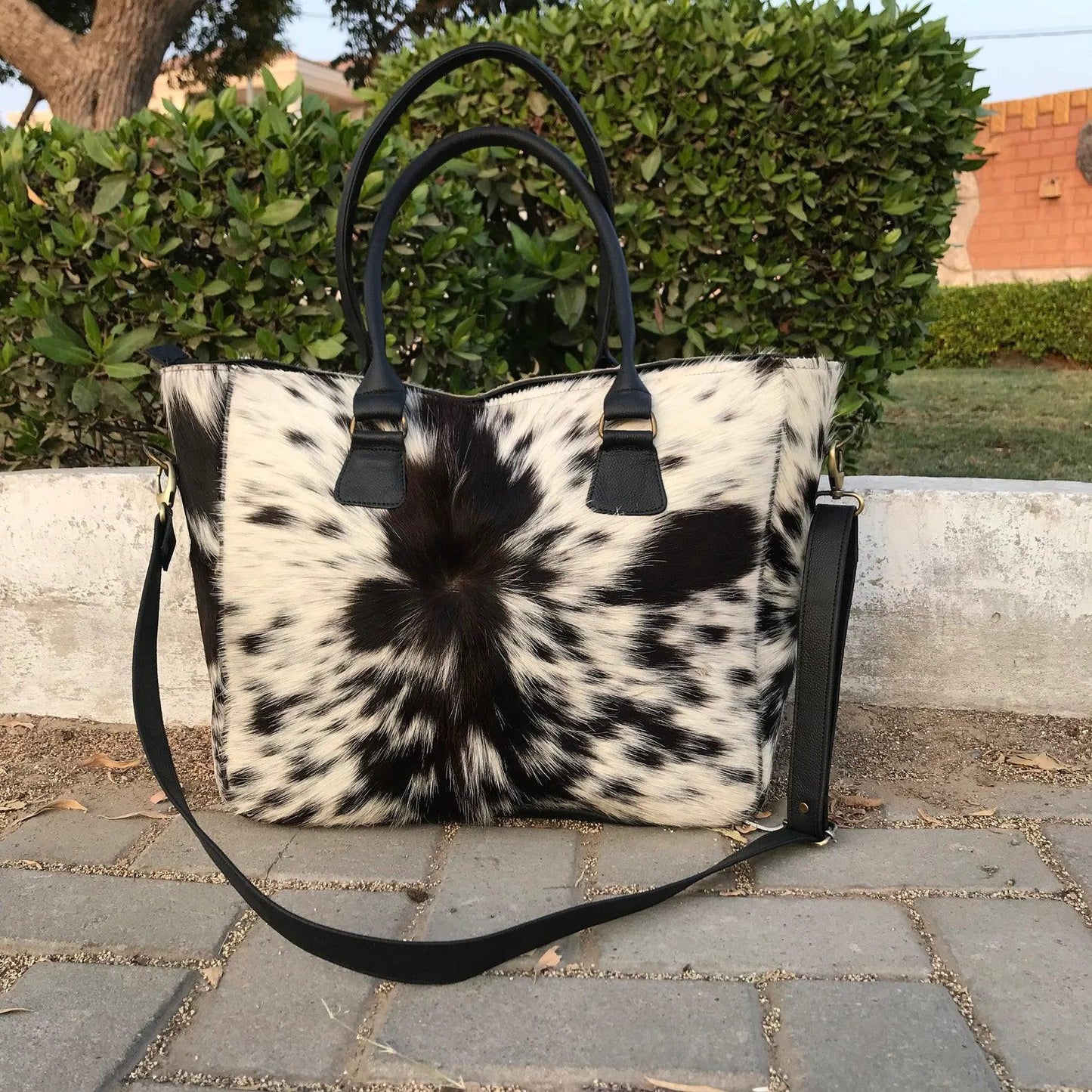 Cowhide Purse Shoulder Carry On