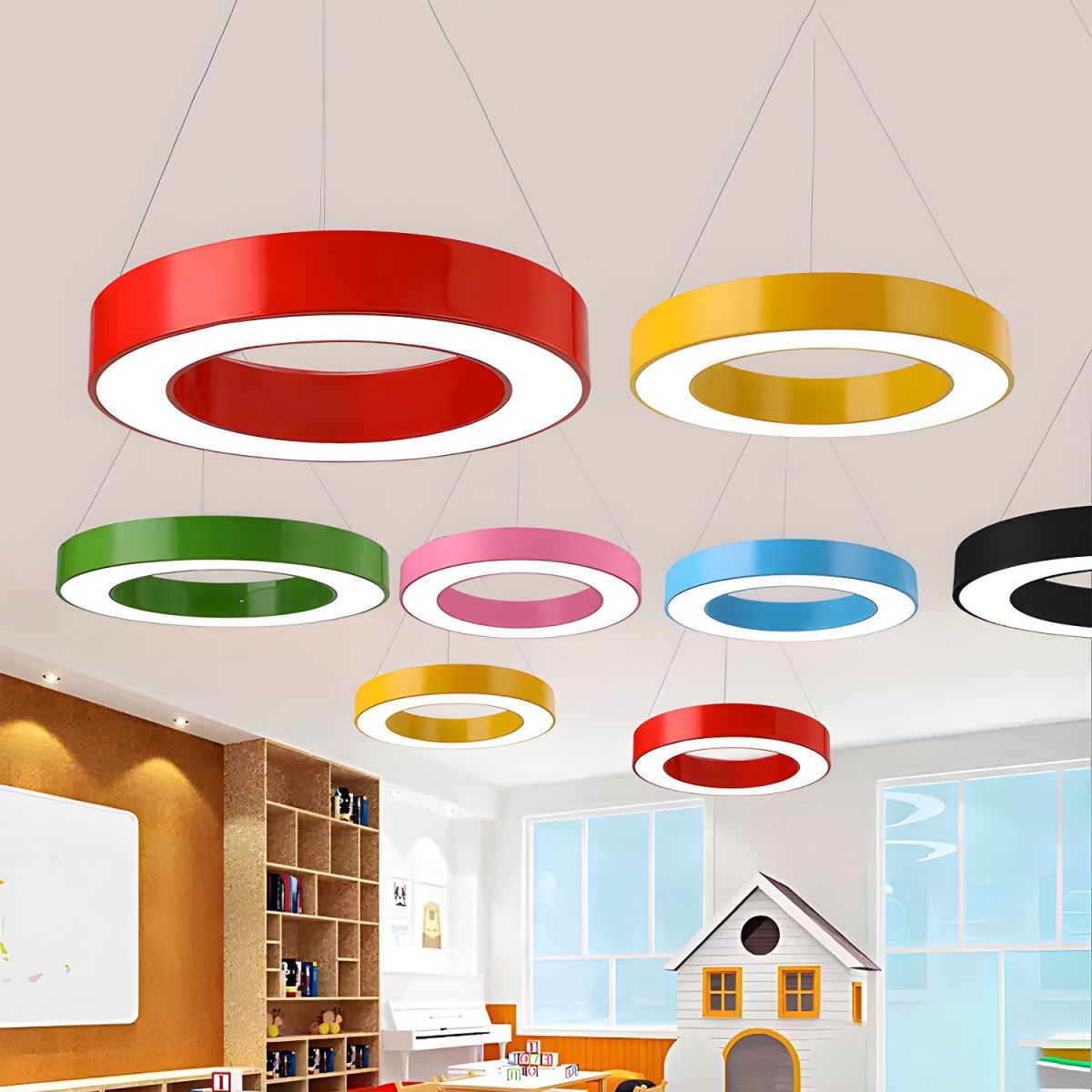 Modern Circular LED Pendant Light Ceiling Chandelier