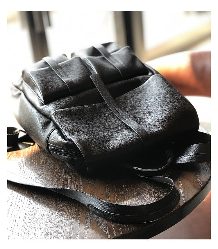 Women Leather Backpack with Laptop Compartment