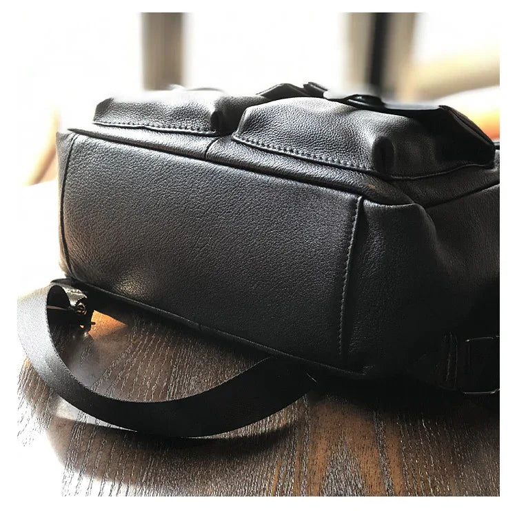 Women Leather Backpack with Laptop Compartment