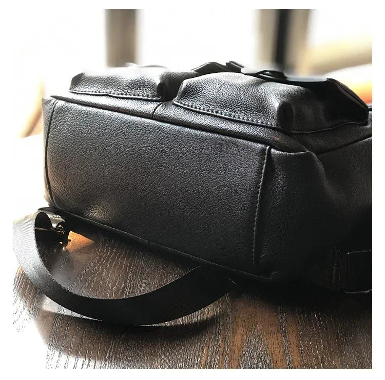 Women Leather Backpack with Laptop Compartment