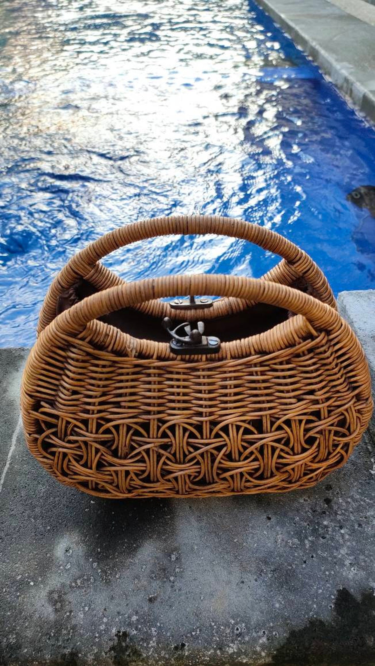Summer Rattan Tote Bag