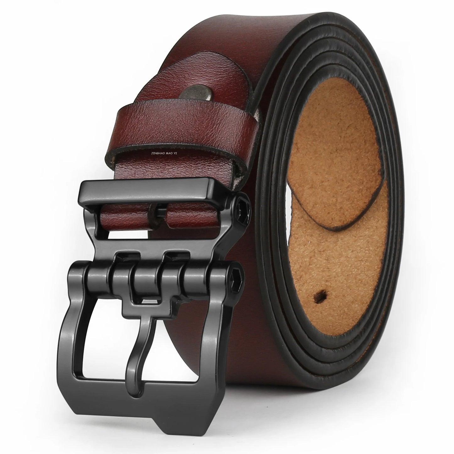 100% Real Leather Waist Belt for Jeans for Men