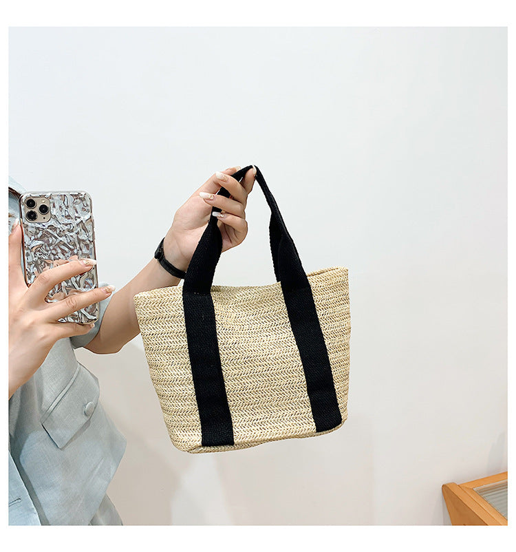 women small woven beach summer bag