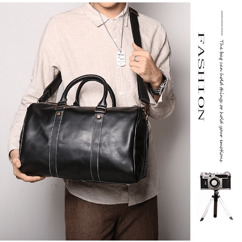 Vintage Men’s Leather Duffel Bag Business & Travel Bag