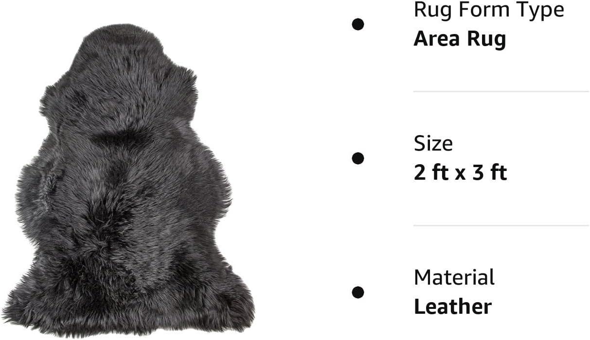 Genuine Black Sheepskin Area Rugs