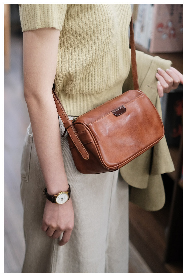 women leather pillow bag crossbody purse