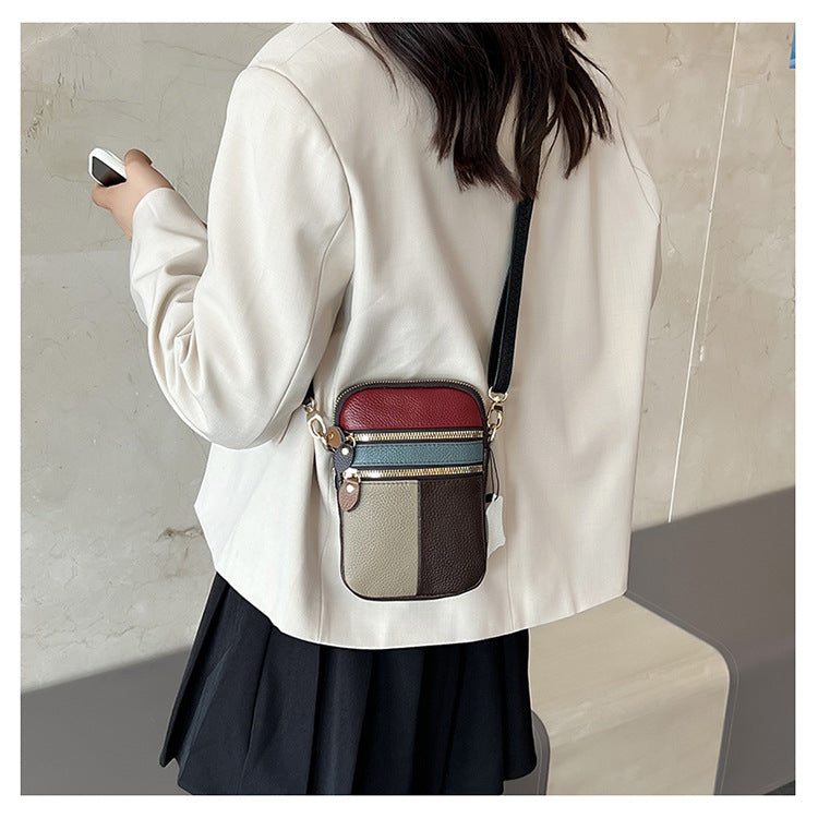 Leather Small Crossbody Bag for Women
