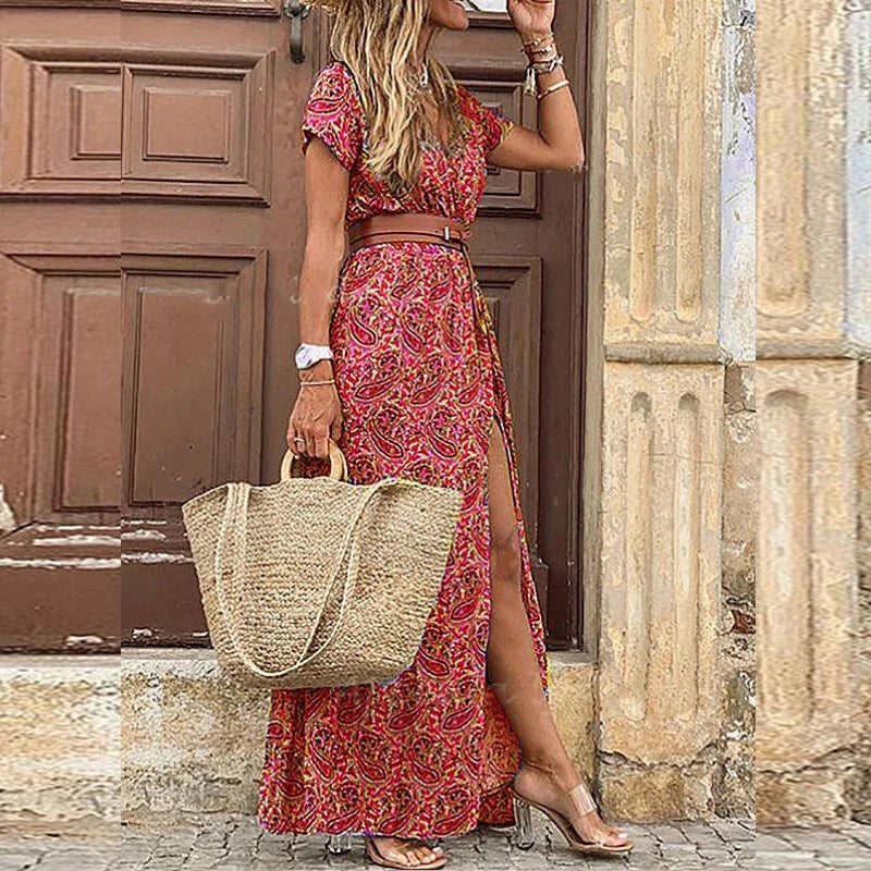 Boho Maxi Summer Sun Dress for Women