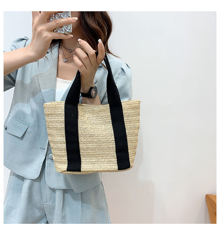 women small woven beach summer bag