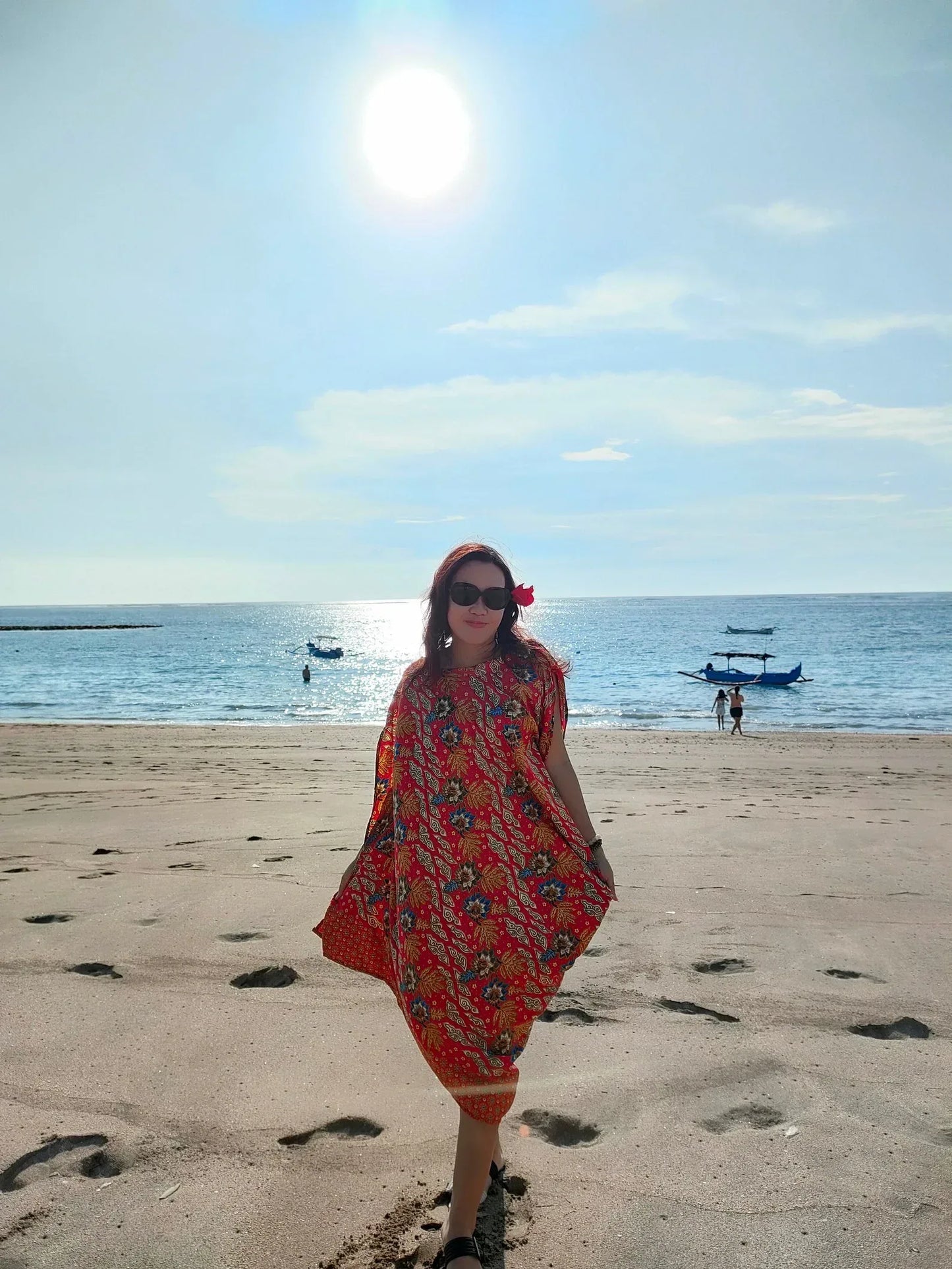 Satin Silk Batik kaftan Dress hot