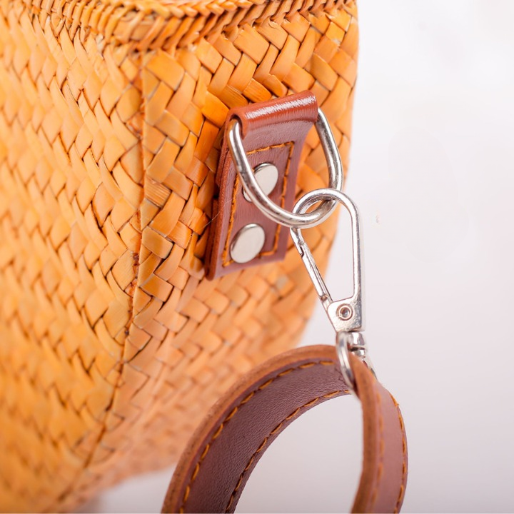 Woven Pandan Summer Crossbody Handbag