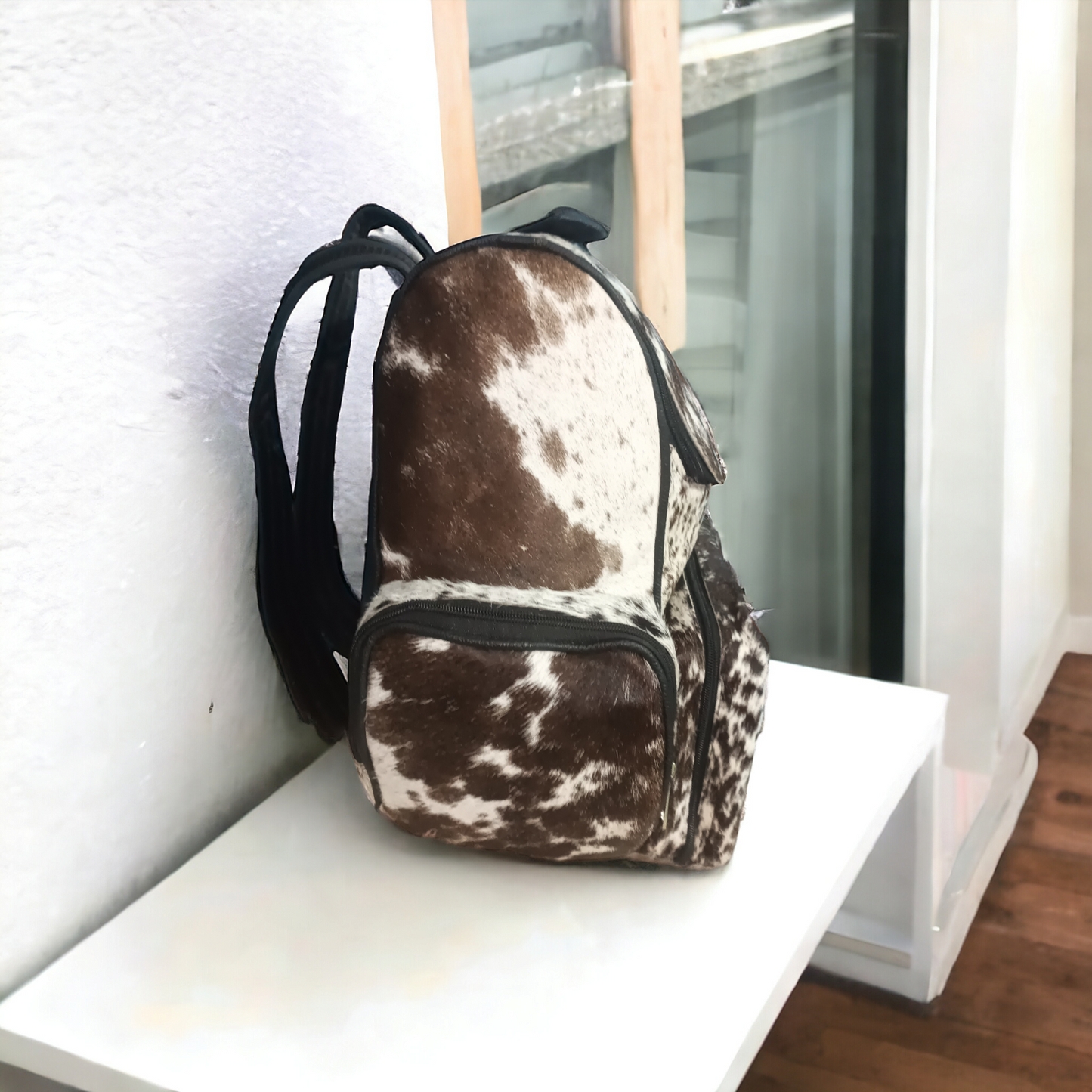 Tricolor Hair On Cowhide Fur Backpack