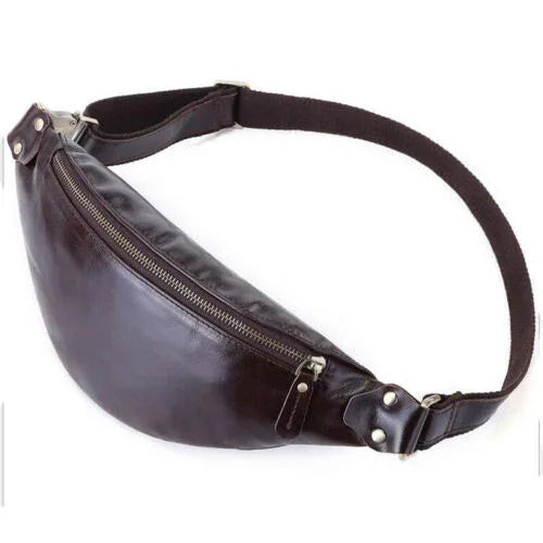 Retro genuine cowhide leather waist fanny bag Number 4