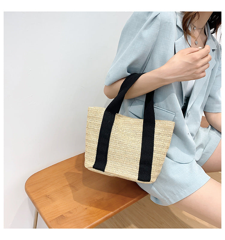 women small woven beach summer bag