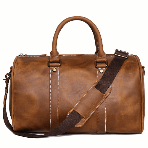 Vintage Men’s Leather Duffel Bag Business & Travel Bag