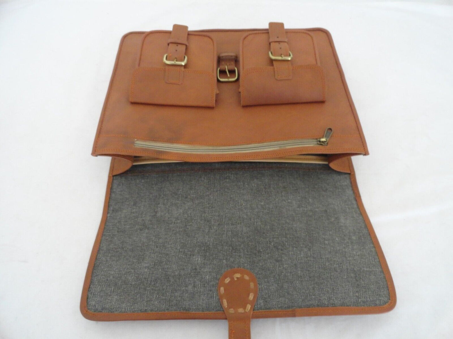 Vintage leather Laptop Messenger Bag