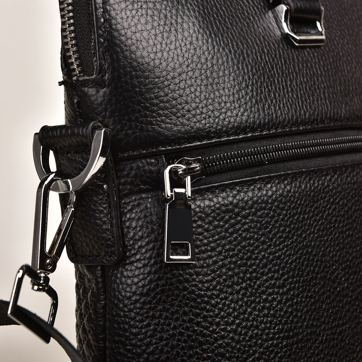 Genuine Leather Men's Office Briefcase Bag