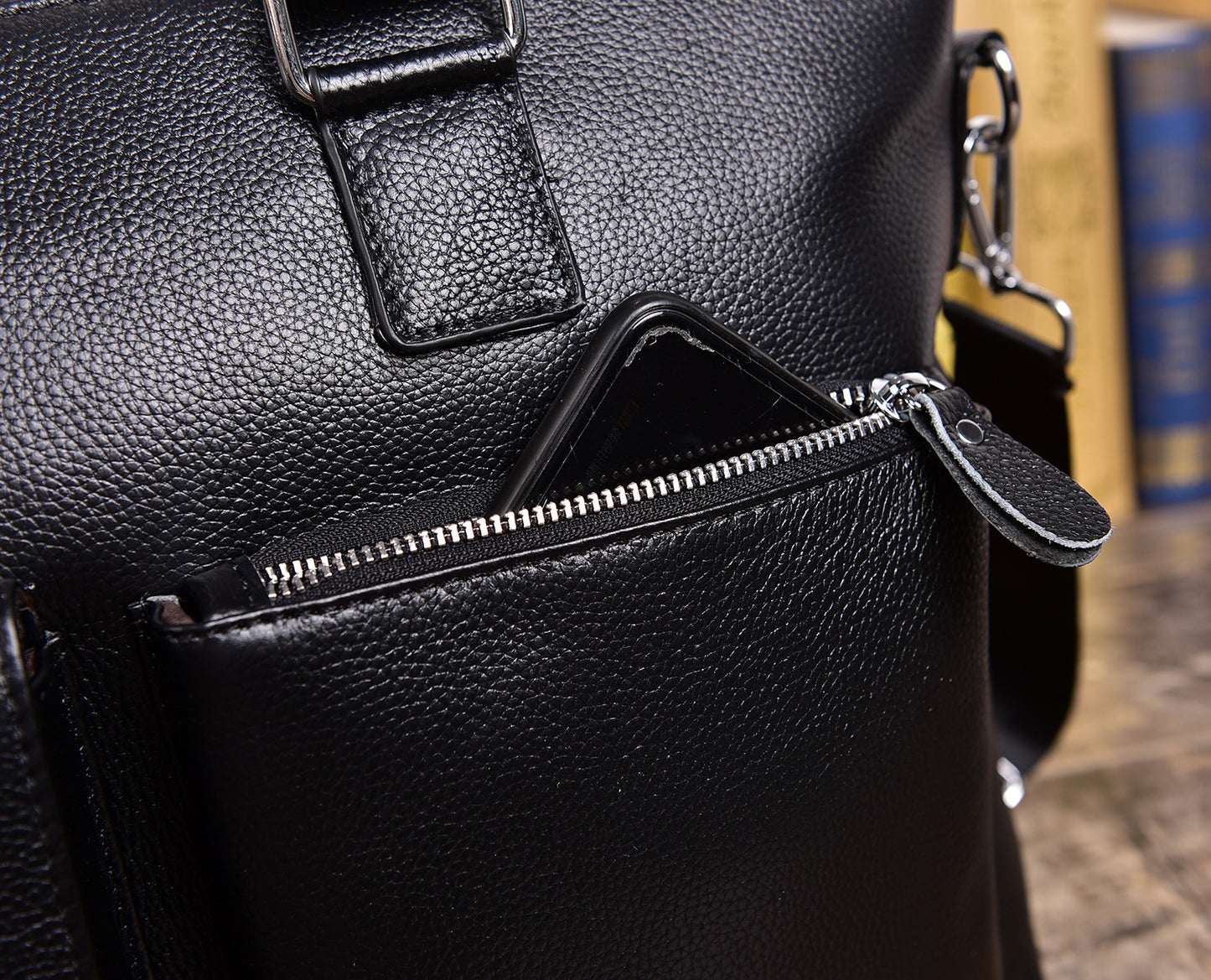 Genuine Leather Office Bag With Laptop Compartment