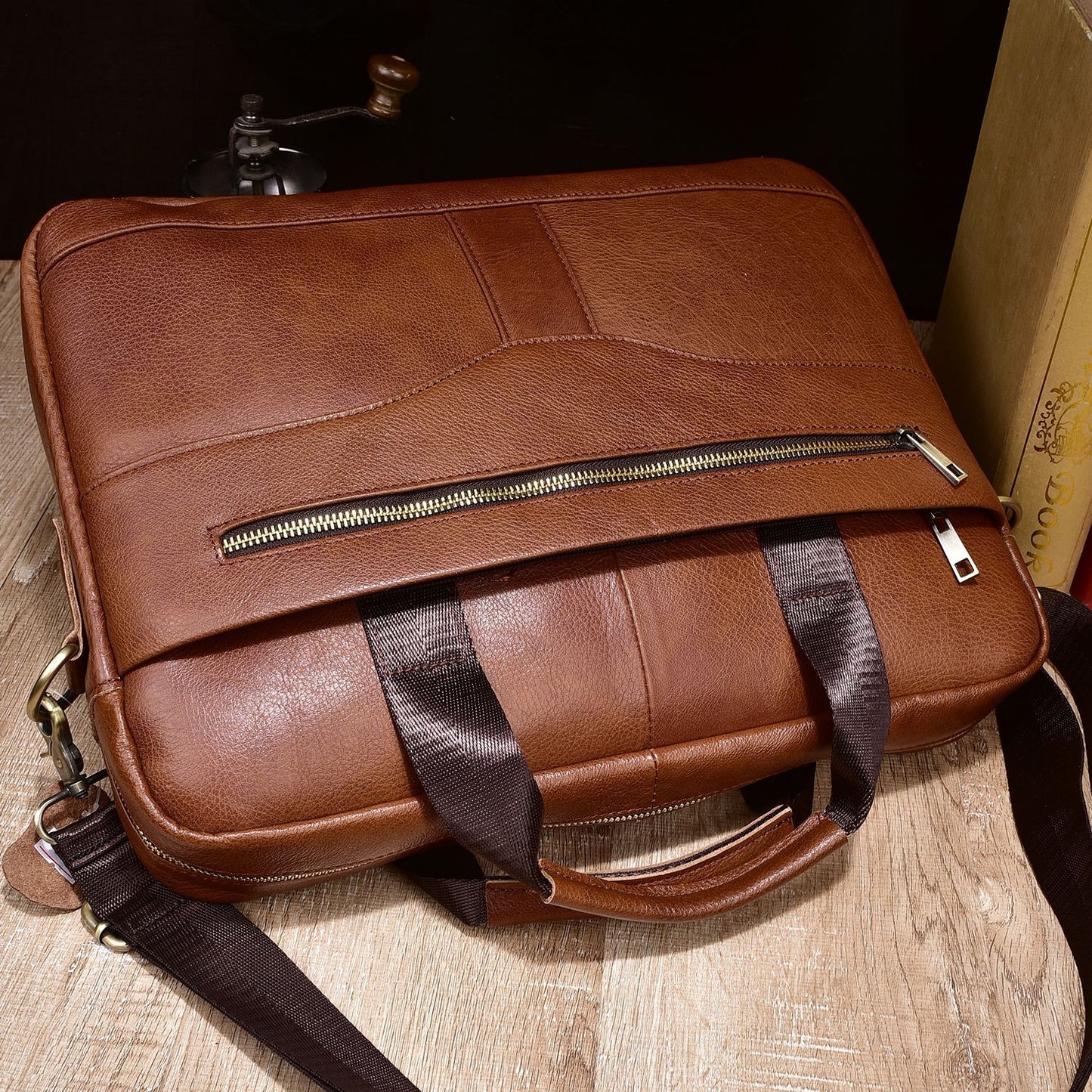 Genuine Leather Office Bag for Men Laptop Business Bag
