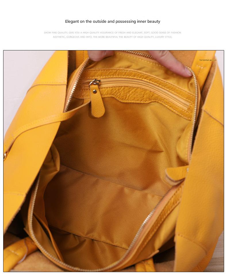 Women’s Large Leather Shoulder Tote Bag For Office